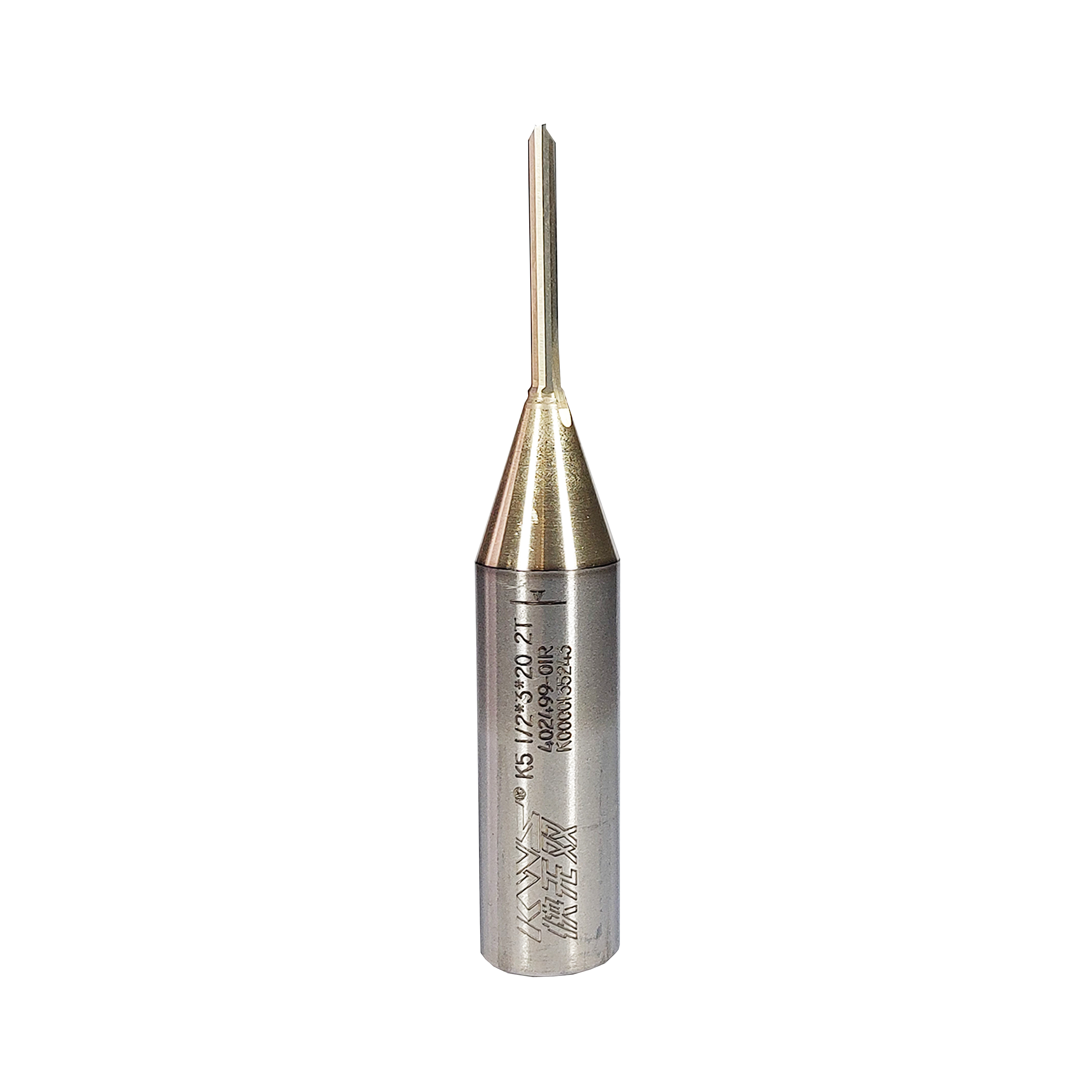 Fresa Router CNC para Corte em Madeira - 3x20x12,7mm - R - Direita - 2T (2 cortes) - Série K5F