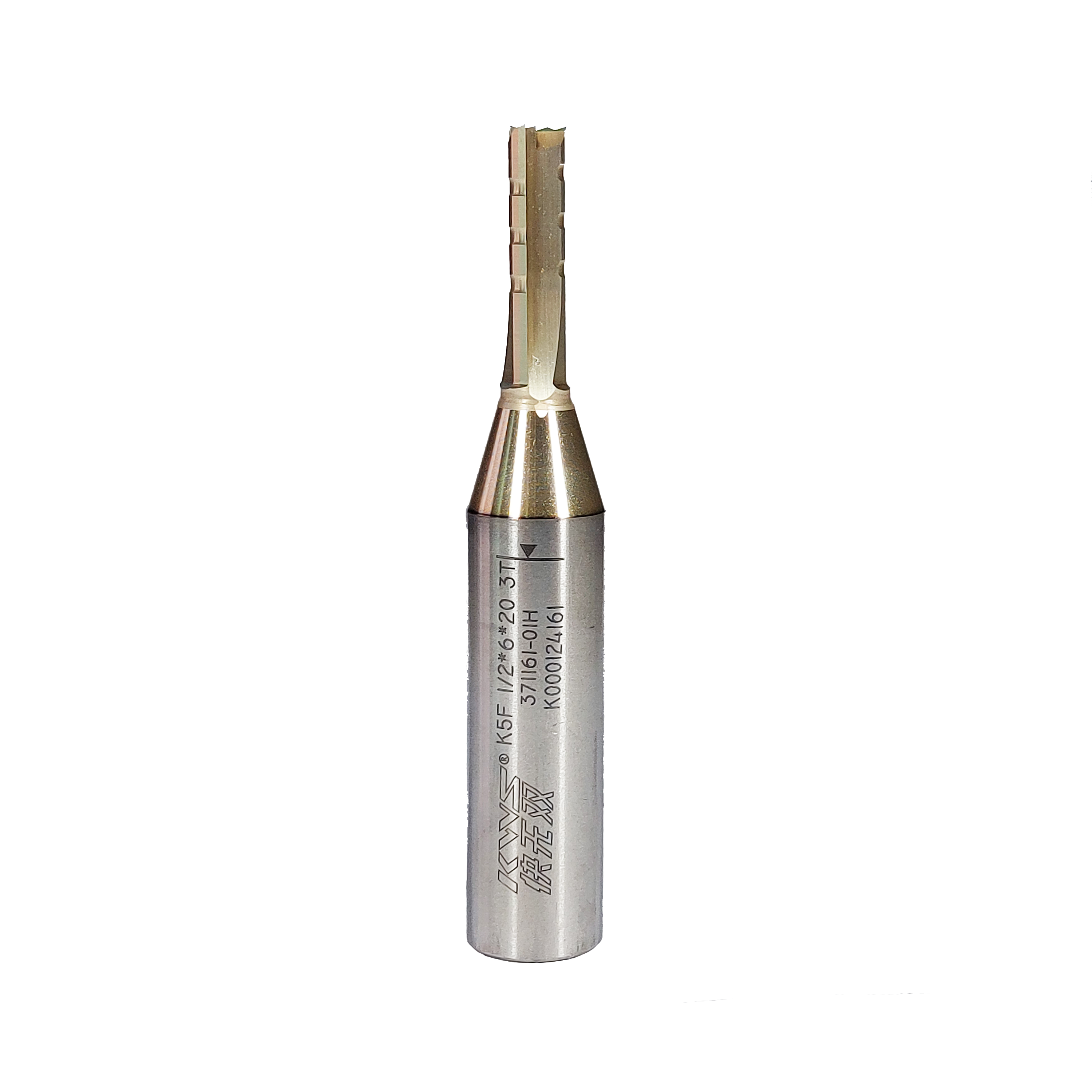 Fresa Router CNC para Corte em Madeira - 6x20x12,7mm - R - Direita - 3T (3 cortes) - Série K5F